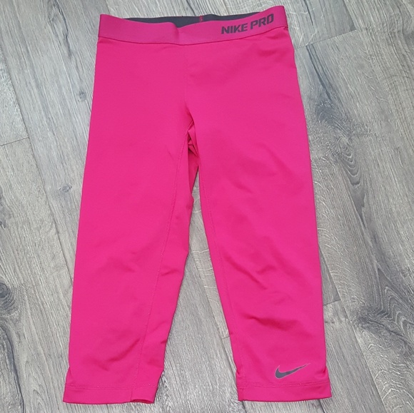 Nike Pants - NIKE | Pro Dri-Fit Pink Fitted Capris